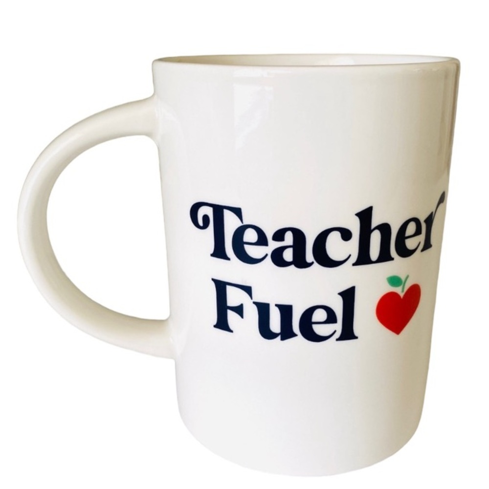 TEACHER FUEL Parker Lane Mug Stoneware Coffee Cup School Gift White